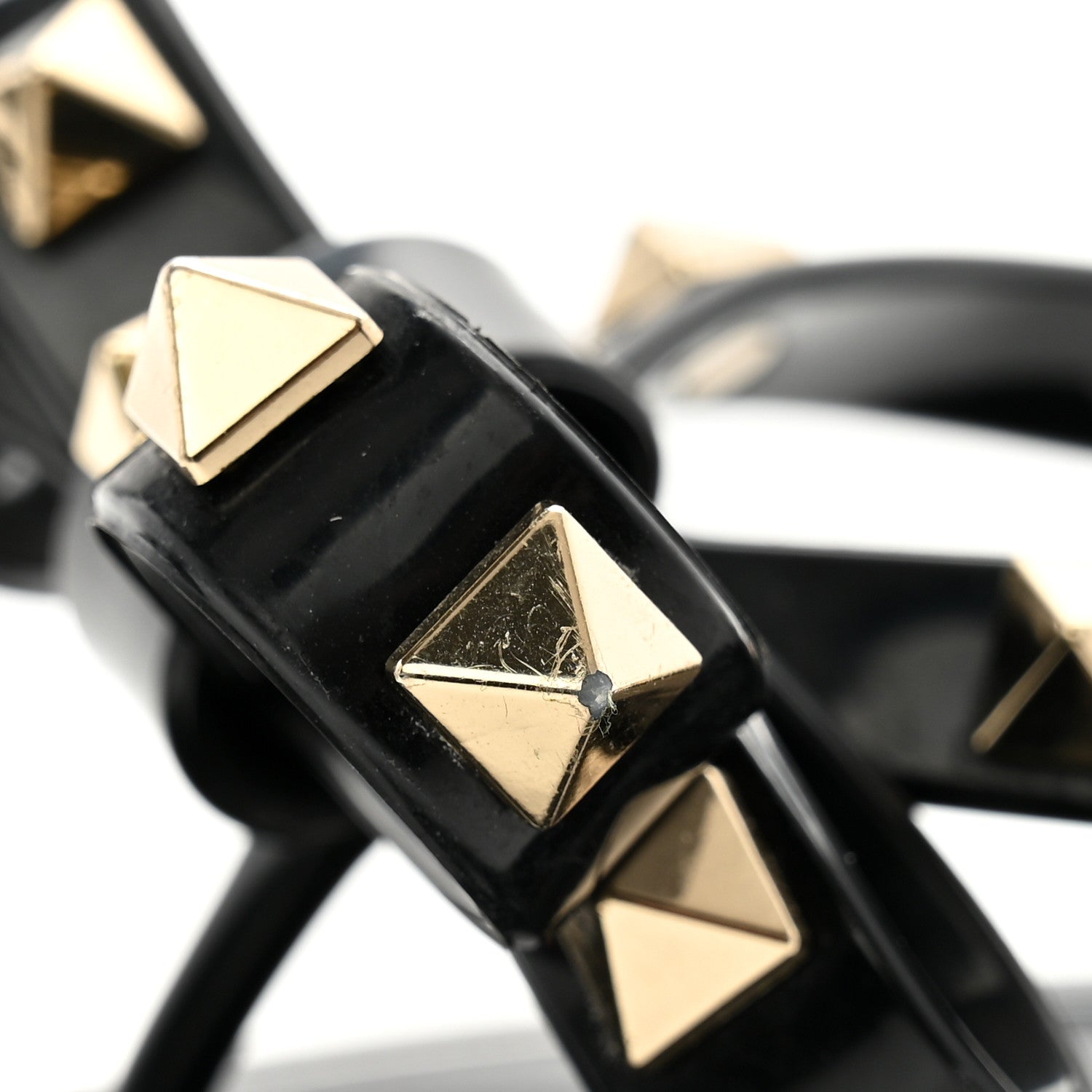 Valentino Garavani PVC Jelly Rockstud Bow Thong Sandals 39 Black 10 of 12