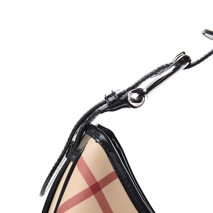 Burberry Calfskin Supernova Check Medium Barton Hobo Black 15 of 16