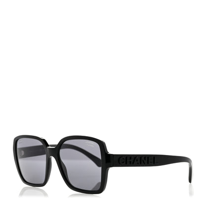 Chanel Acetate Polarized Square Sunglasses 5408 Black 1 of 9