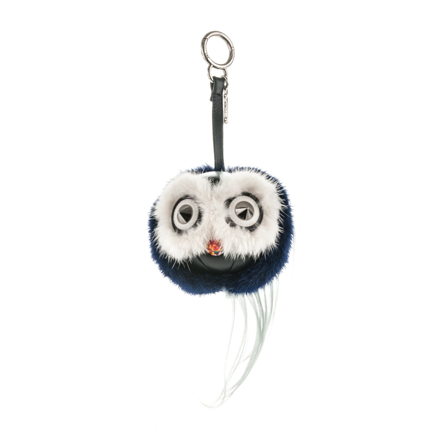 Mink Fox Fur QuTweet Birgami Bag Bug Charm Blue
