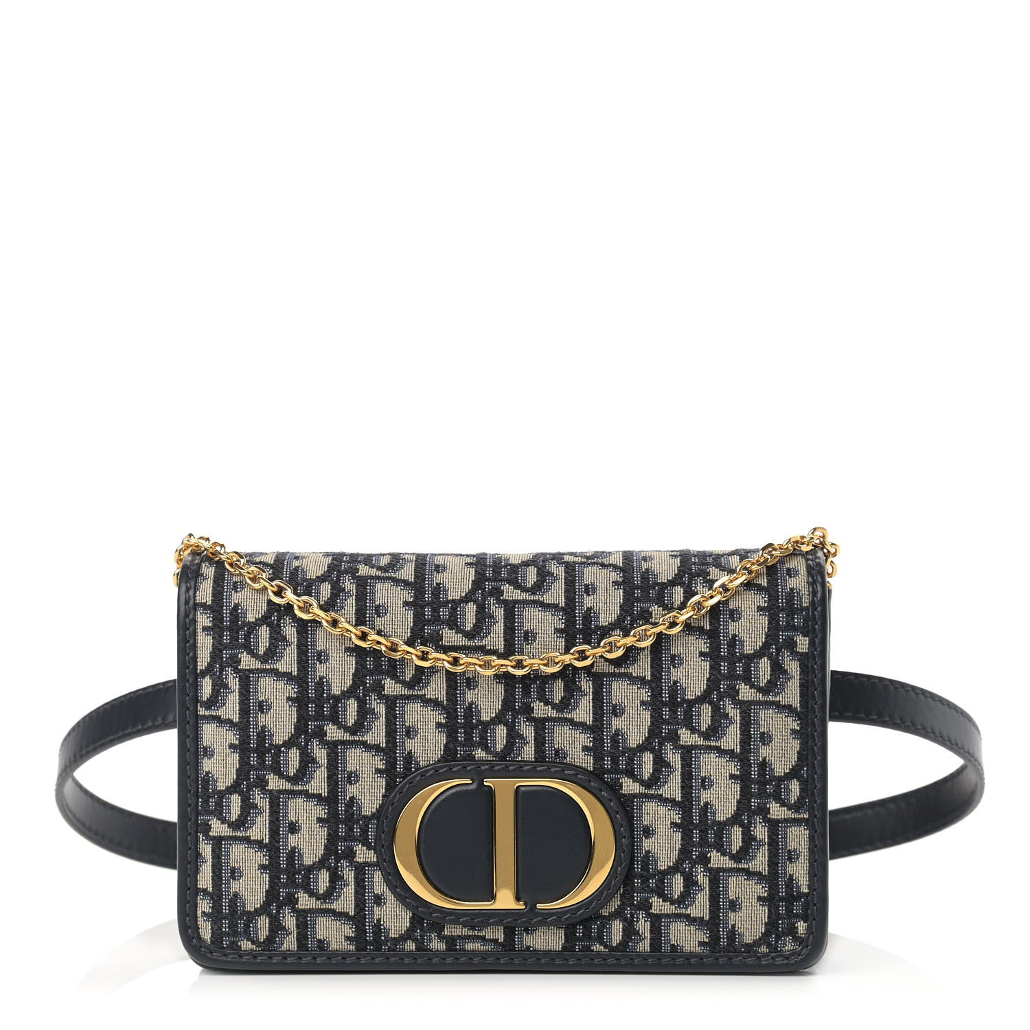 Christian Dior Oblique 30 Montaigne 2-In-1 Pouch Blue 1 of 10