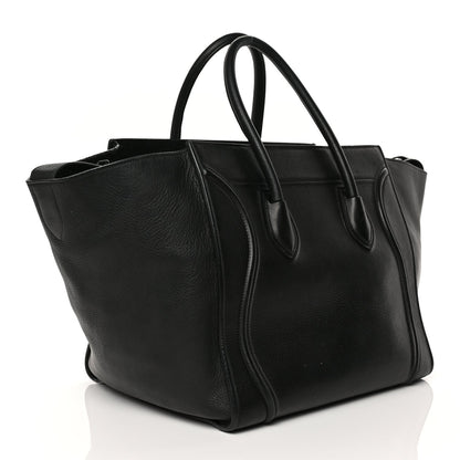 Celine Supple Calfskin Large Phantom Luggage Black 2 of 14