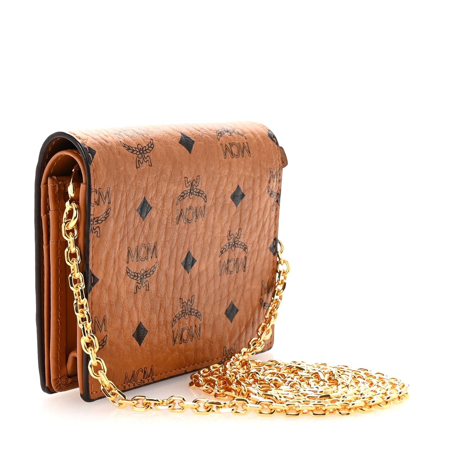 Visetos Original Mini Chain Wallet Cognac