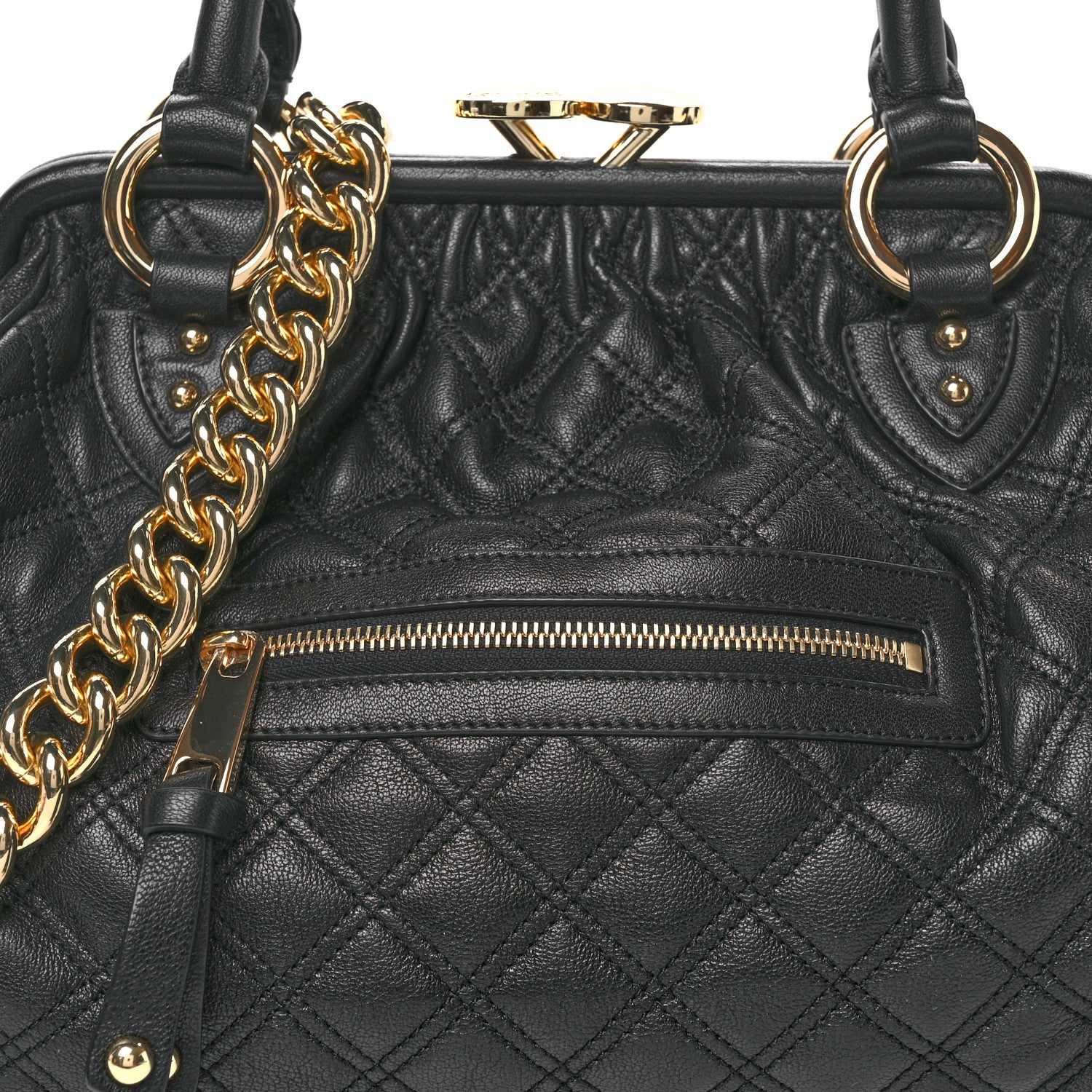 Marc Jacobs Calfskin Quilted Stam Black 7 of 9