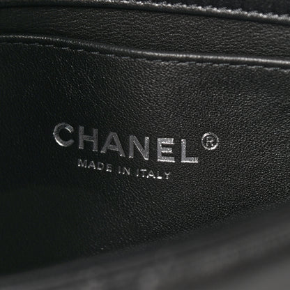 Chanel Lambskin Quilted Small Chain Rows Flap Black 6 of 11