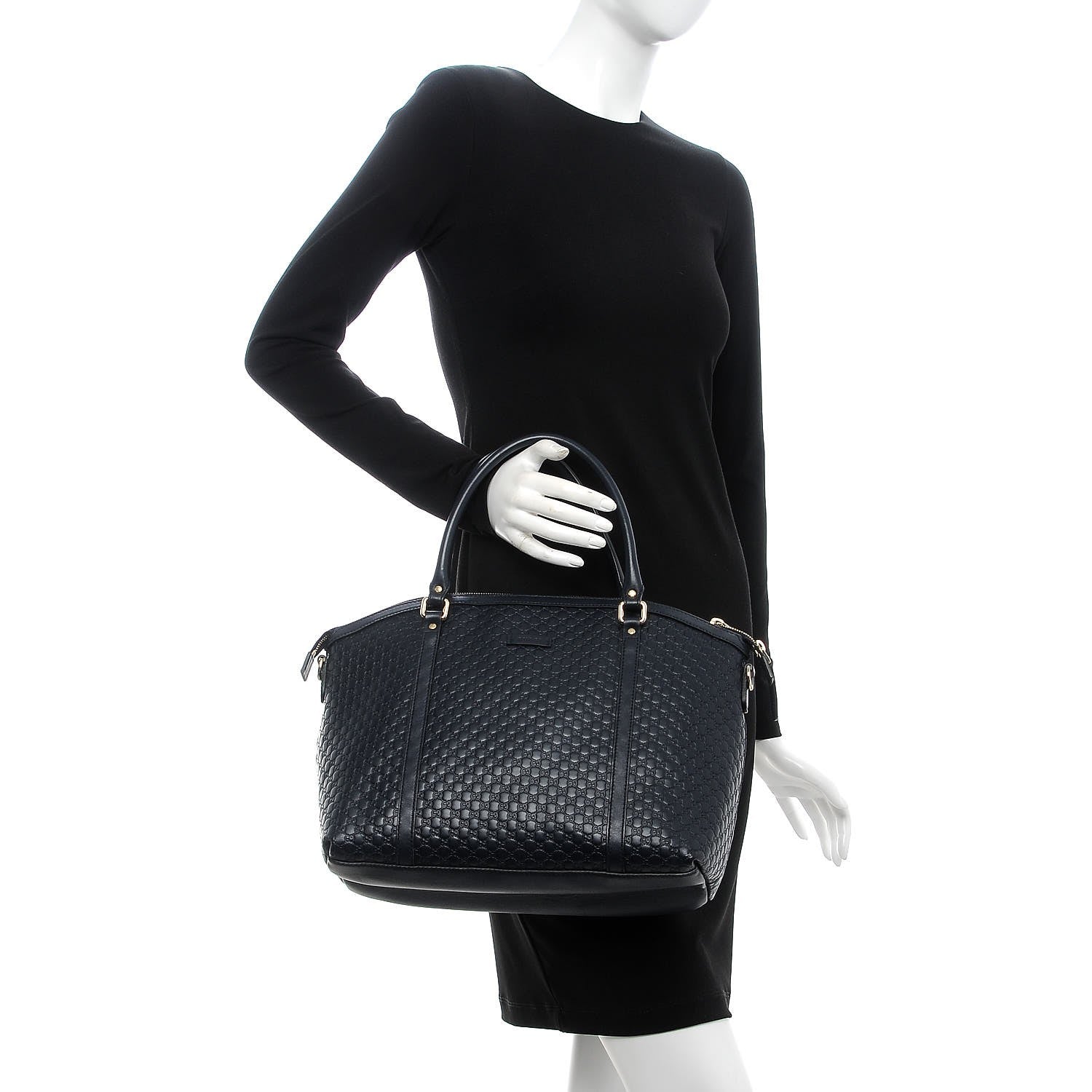 Gucci Soft Microguccissima Dome Satchel Navy 2 of 12