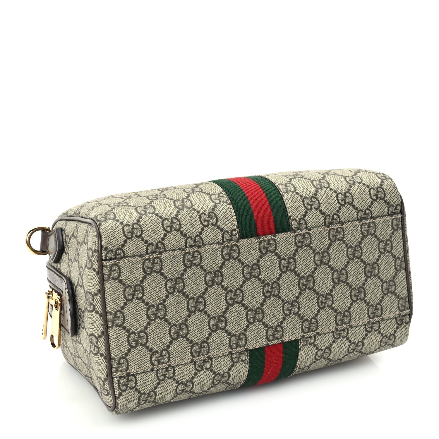 Gucci GG Supreme Monogram Web Small Ophidia Top Handle Bag Beige Ebony 3 of 8