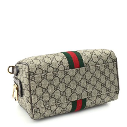 Gucci GG Supreme Monogram Web Small Ophidia Top Handle Bag Beige Ebony 3 of 8