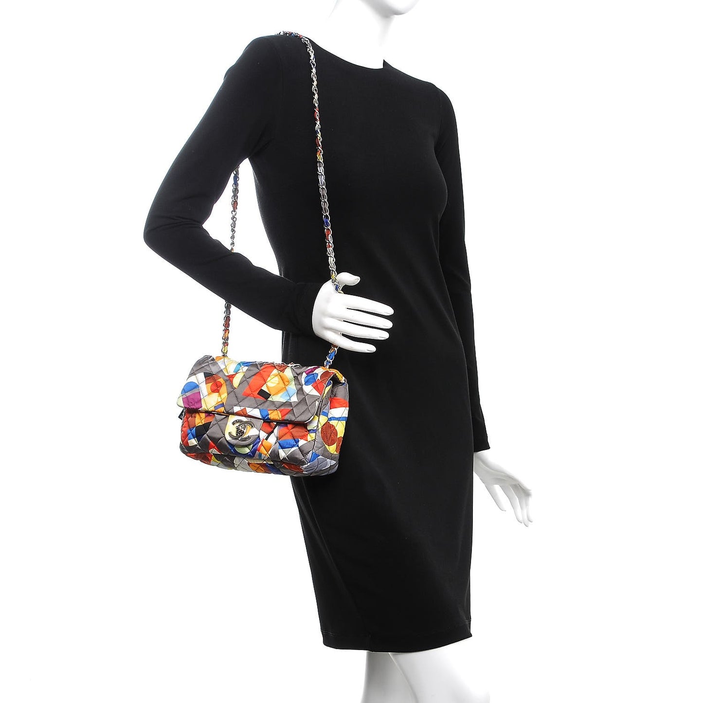 Nylon Printed Small Coco Color Flap Multicolor