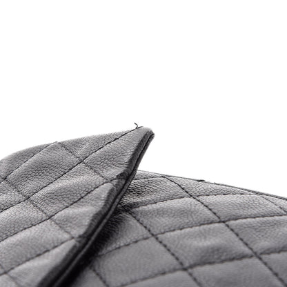 Chanel Washed Caviar Quilted Maxi Single Flap Black 8 of 8