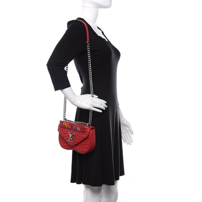 Louis Vuitton Calfskin New Wave Chain PM Scarlet 2 of 10