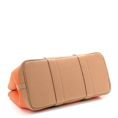 Hermes Toile Militaire Vache Country Garden Party 30 TPM Orange Chai 4 of 15