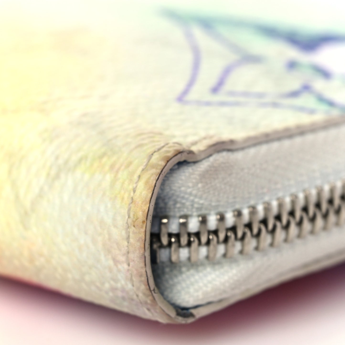 Monogram Watercolor Vertical Zippy Wallet