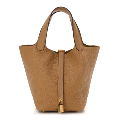 Hermes Taurillon Clemence Picotin Lock 18 PM Biscuit 1 of 10