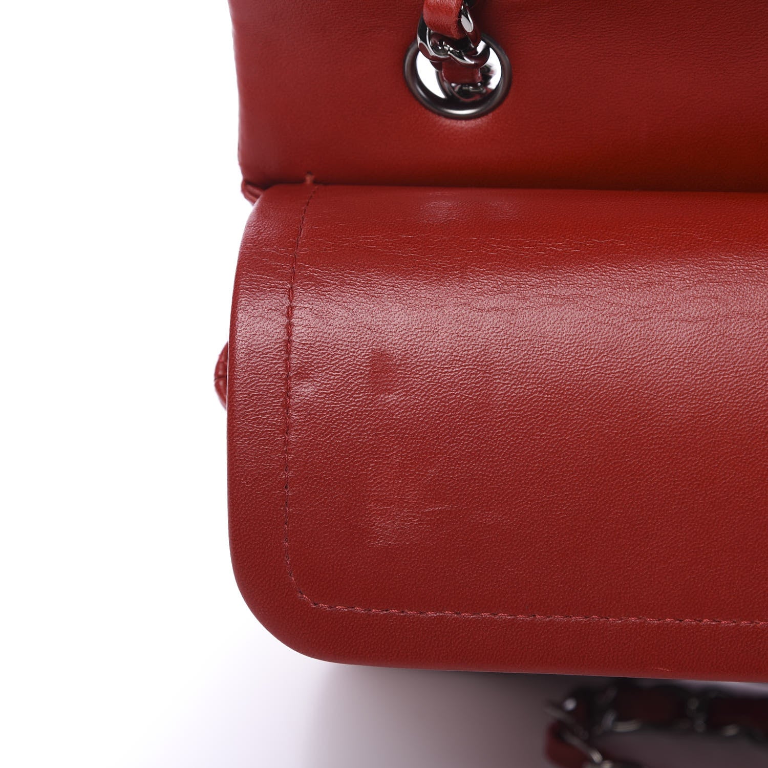 Chanel Lambskin Quilted Medium Double Flap Red 7 of 12