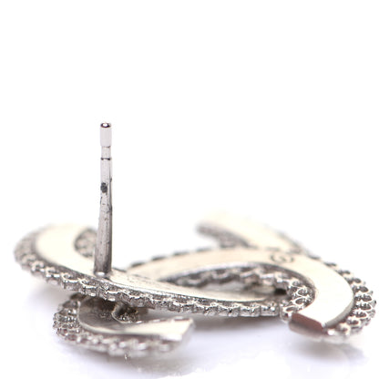 Chanel Scalloped CC Earrings Silver 5 of 8