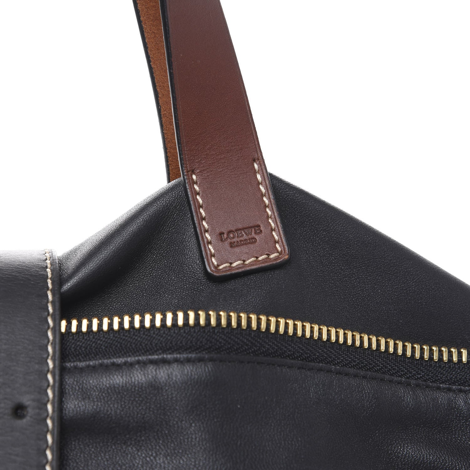 Loewe Lambskin Satchel Black Tan 11 of 12