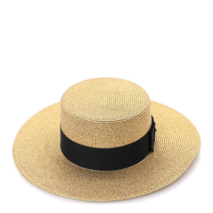 Gucci Lame Papier Hat M  Black Gold 4 of 7