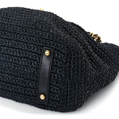 Chanel Straw Raffia Tote Black 9 of 9