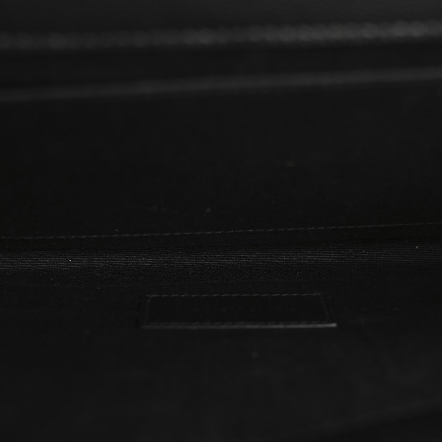 Saint Laurent Grain De Poudre Matelasse Chevron Monogram Envelope Clutch Black 5 of 7