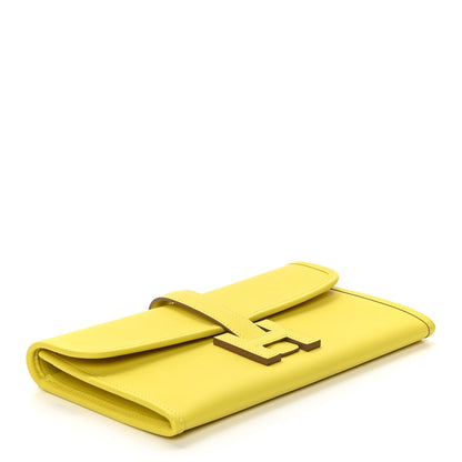 Hermes Swift Jige Duo Clutch Lime 4 of 10