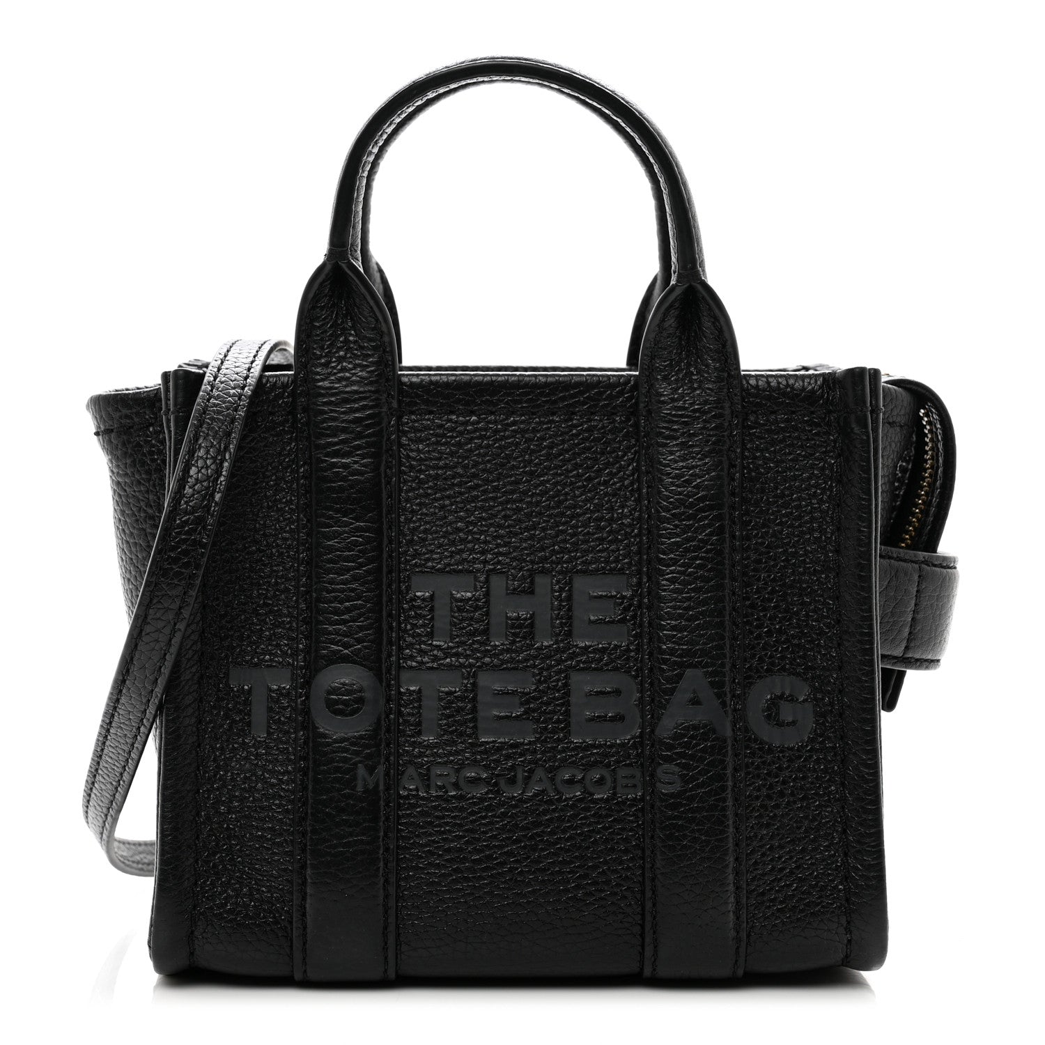 Marc Jacobs Grained Calfskin Micro The Tote Bag Black 1 of 9