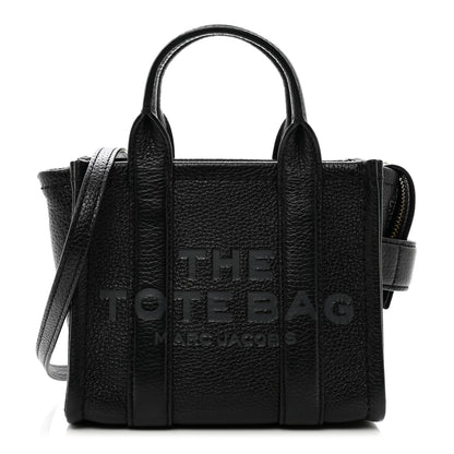 Marc Jacobs Grained Calfskin Micro The Tote Bag Black 1 of 9