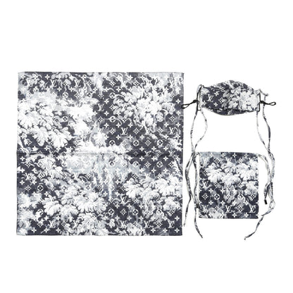 Louis Vuitton Monogram Tapestry Bandana Face Mask Set Blue 1 of 6