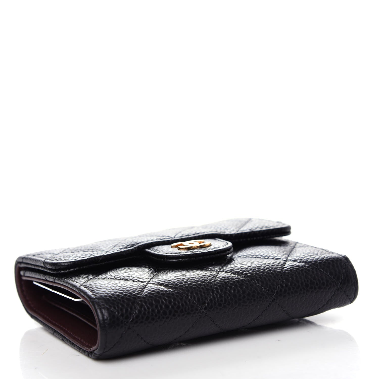 Chanel Caviar Quilted Compact Flap Wallet Black 4 of 10