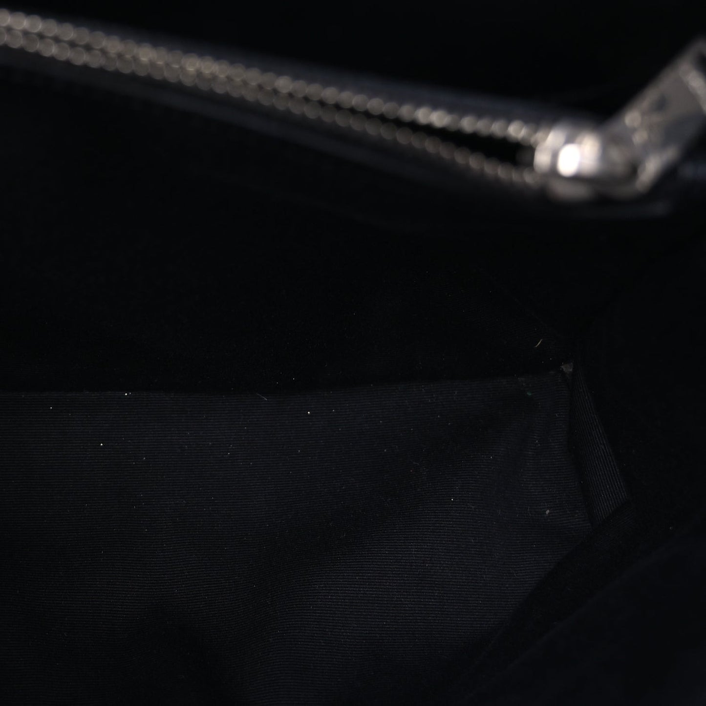 Calfskin Y Quilted Monogram Medium Loulou Chain Satchel Black