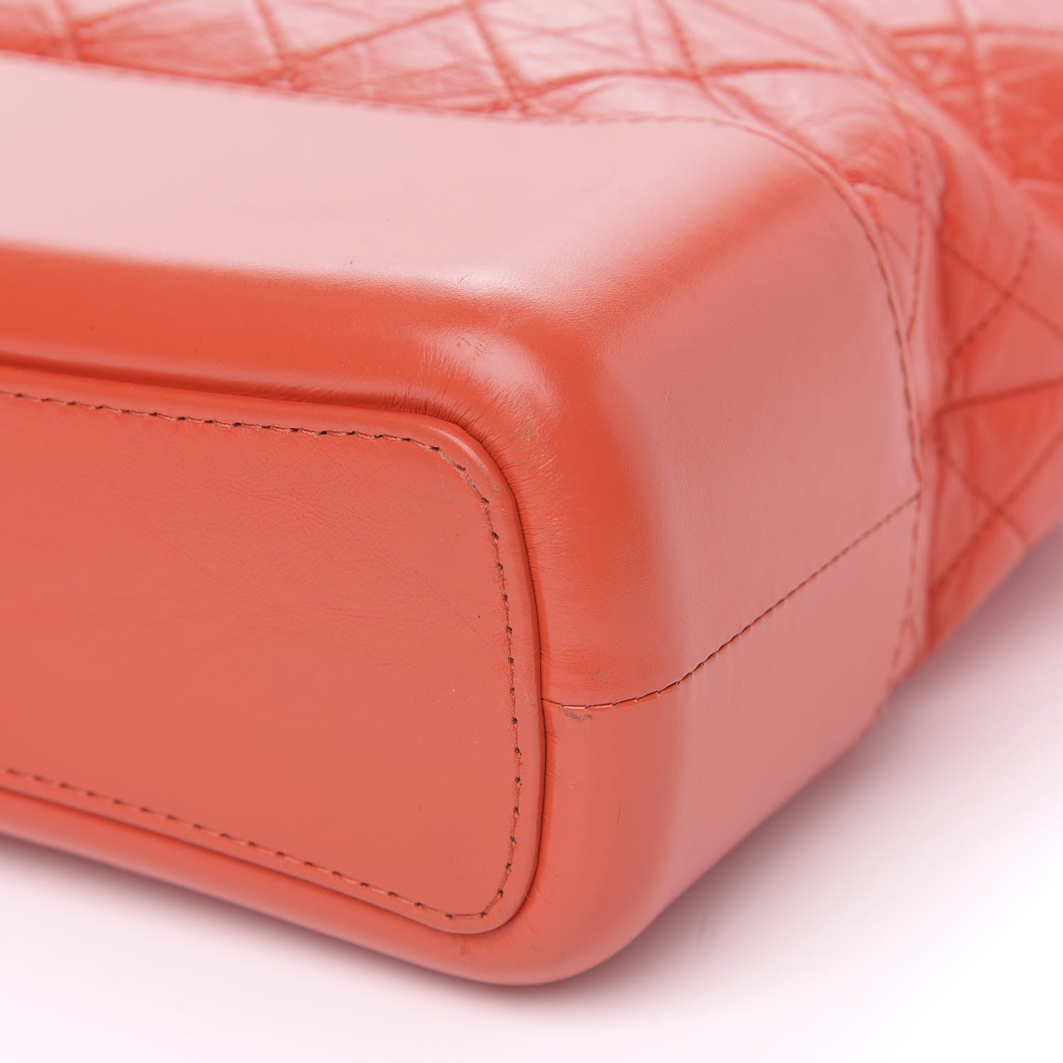 Chanel Aged Calfskin Quilted Medium Gabrielle Hobo Red 11 of 13