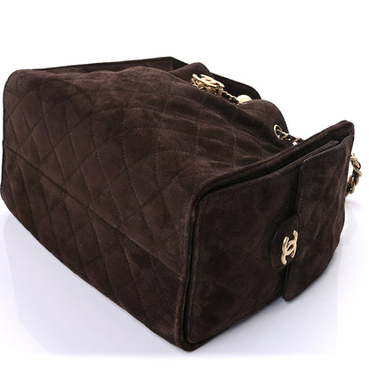 Chanel Suede Quilted Small  25 Handbag  Dark Brown 8 of 8