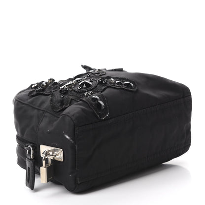 Prada Tessuto Nylon Raso Bear Mini Handle Bag Black 4 of 13