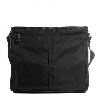 Prada Tessuto Nylon Saffiano Flat Messenger Bag Black 1 of 18