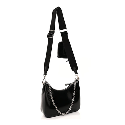 Prada Calfskin Re-Edition 2005 Shoulder Bag  Black 2 of 8