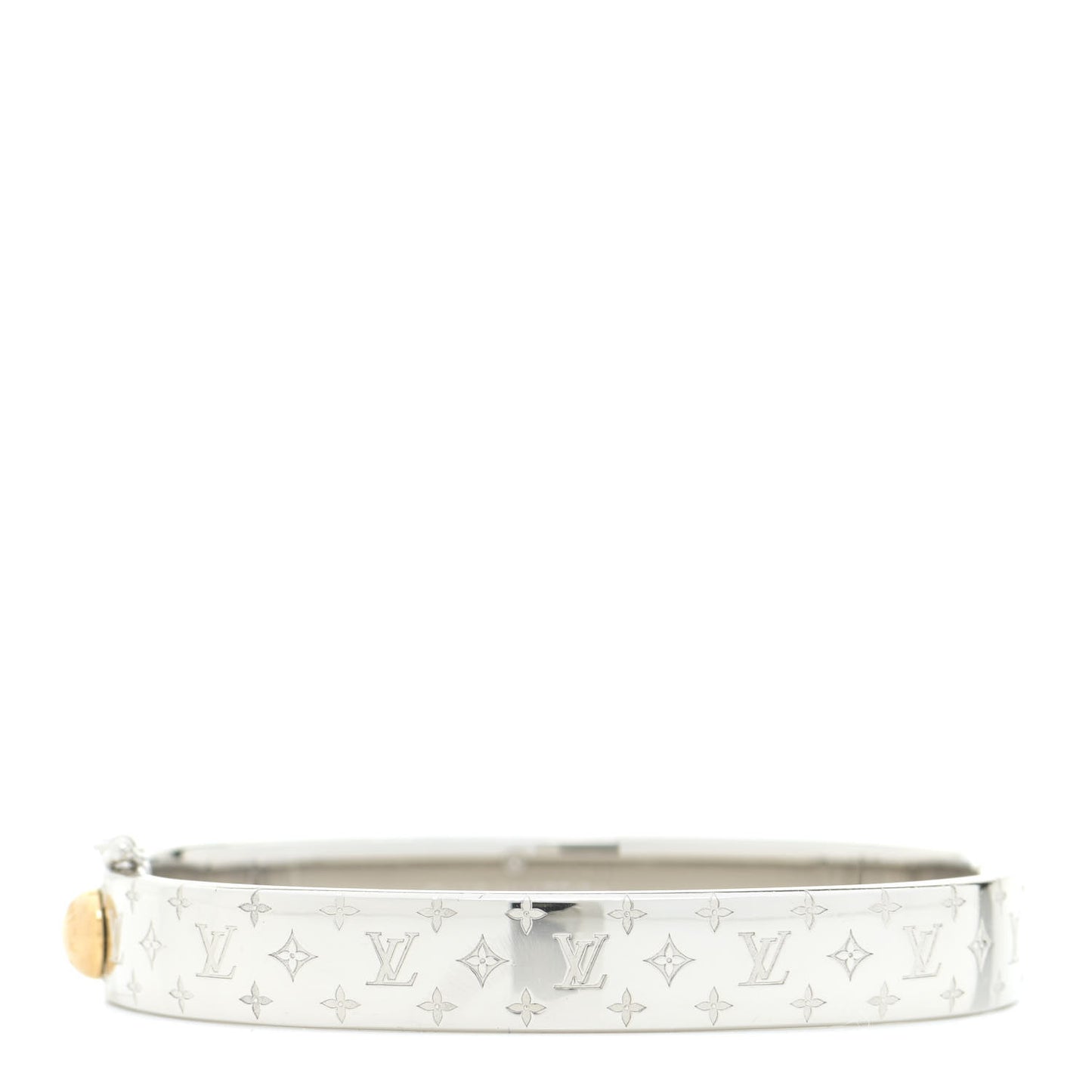 Brass Palladium Plated Nanogram Cuff M Silver