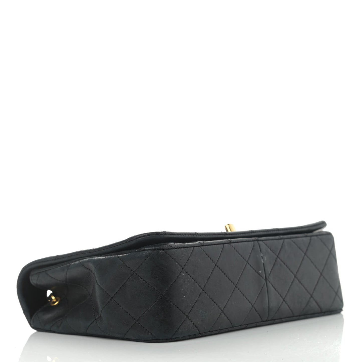 Lambskin Quilted Small Single Flap Black