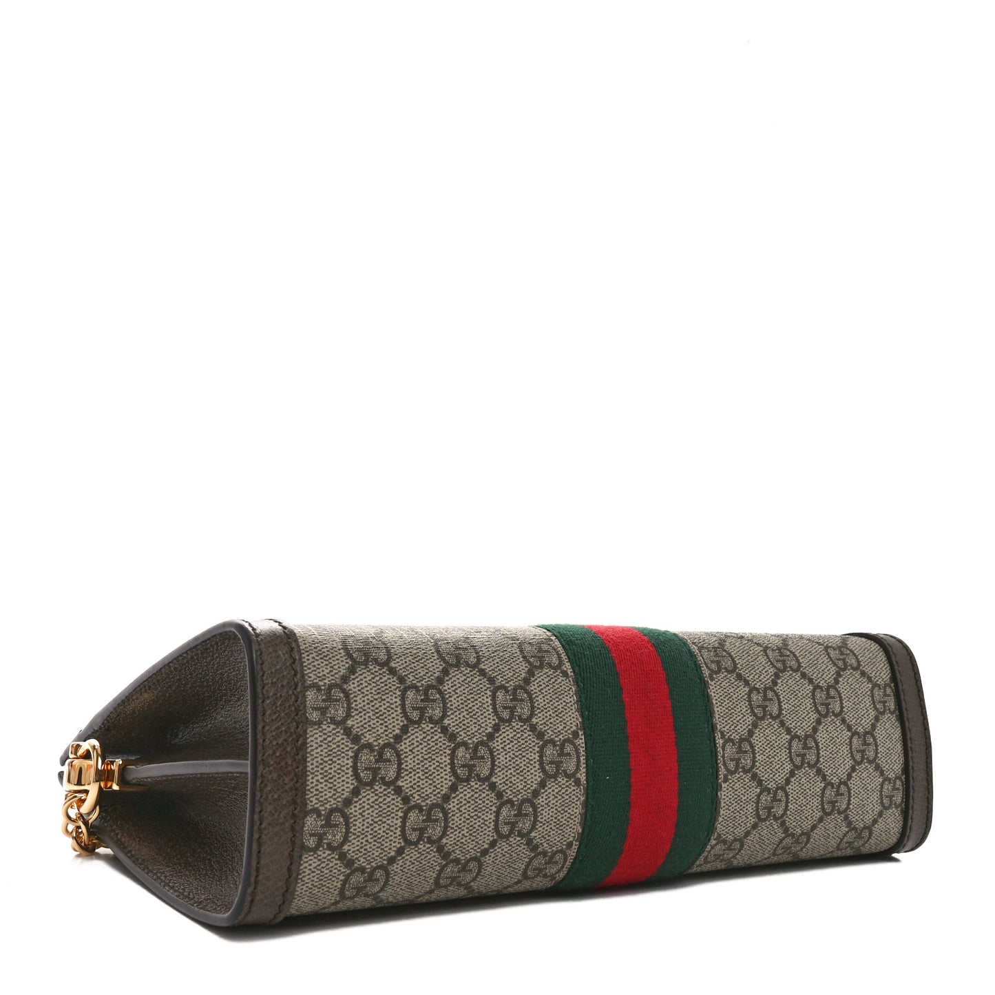 GG Supreme Monogram Web Small Ophidia Chain Shoulder Bag Brown