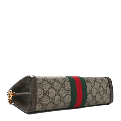 Gucci GG Supreme Monogram Web Small Ophidia Chain Shoulder Bag Brown 3 of 9