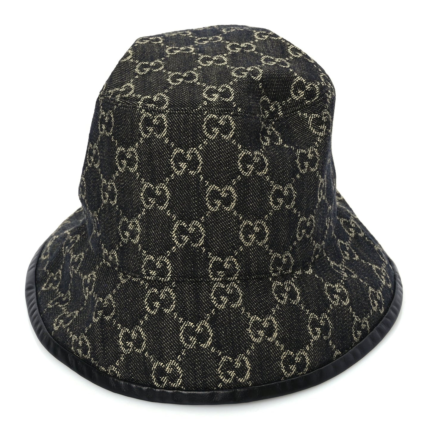 Jacquard Denim GG Monogram Oscar Bucket Hat M Black Ivory