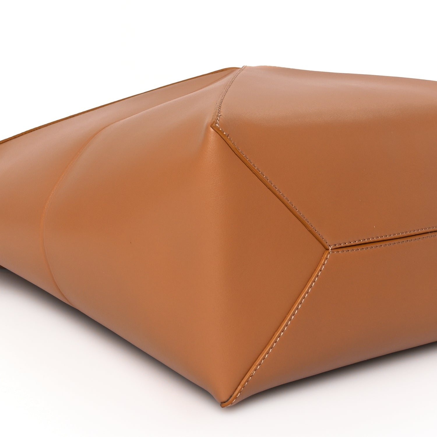 Loewe Shiny Calfskin Medium Puzzle Fold Tote Warm Desert 7 of 8