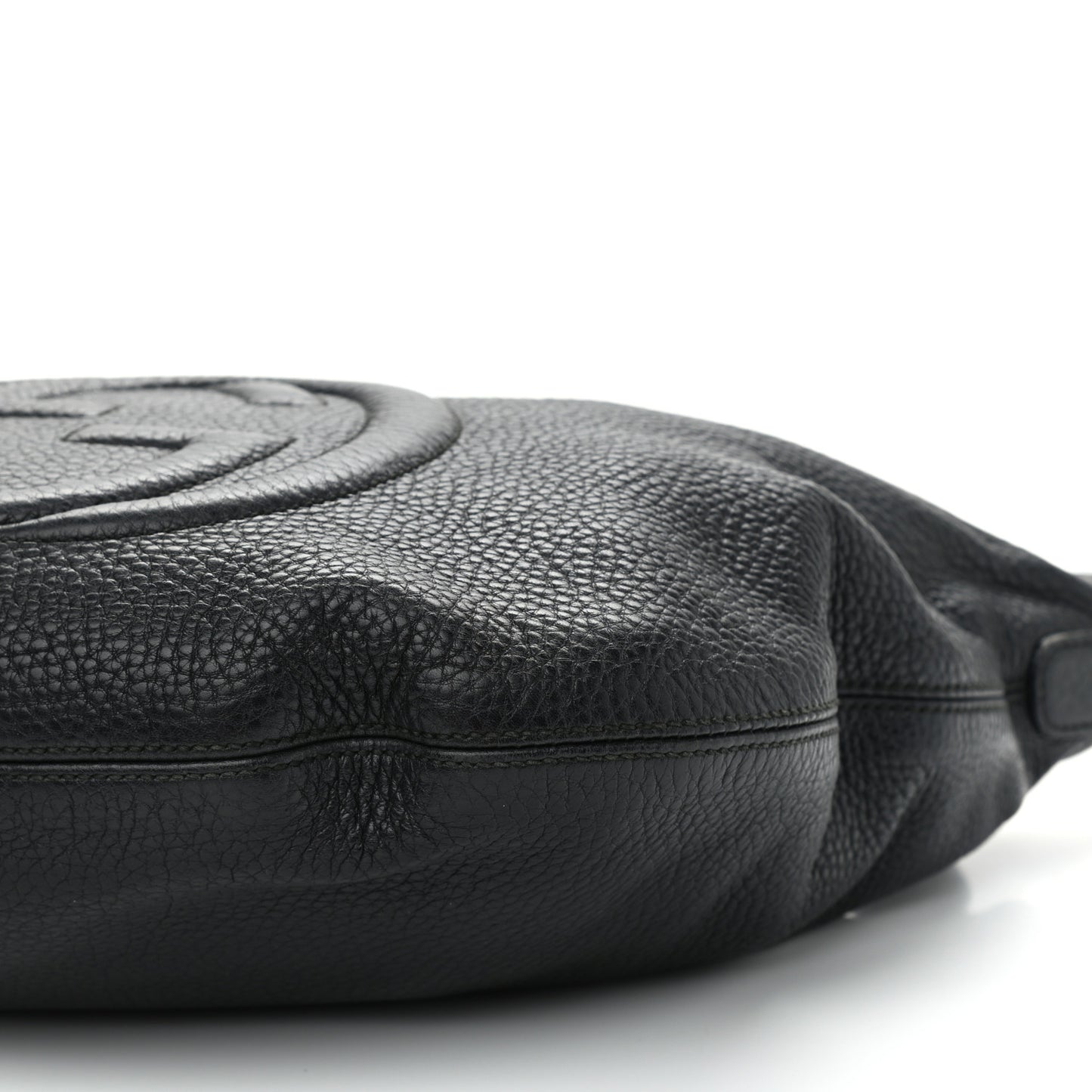 Pebbled Calfskin Medium Soho Hobo Black