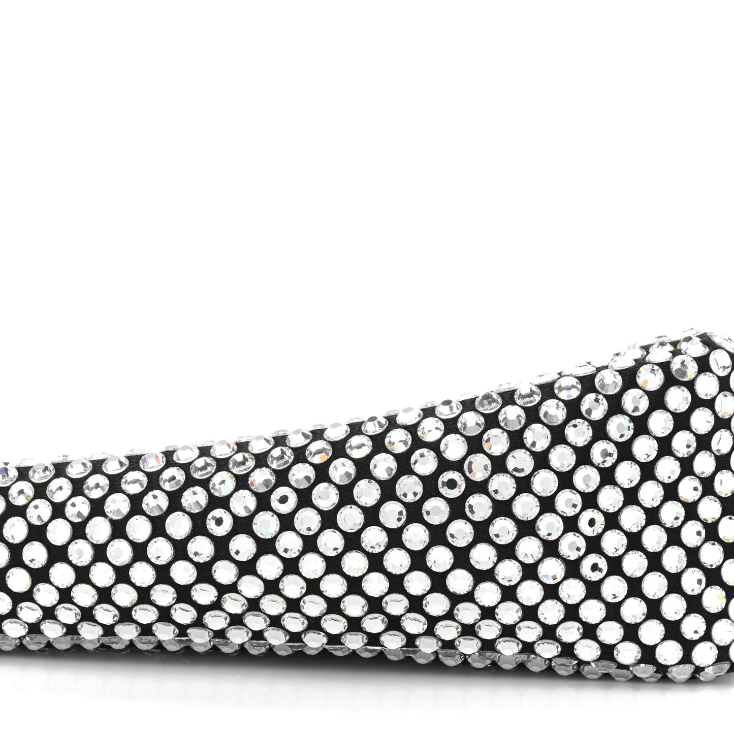 Satin Crystal Triangle Shoulder Bag Cristal