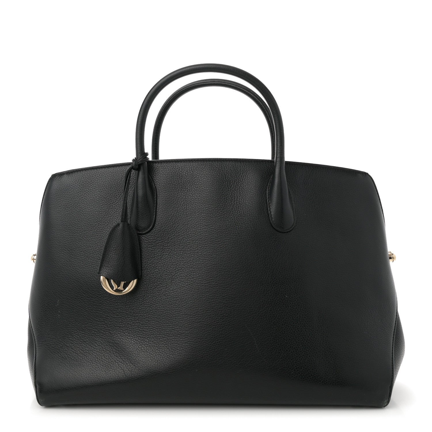 Christian Dior Grained Calfskin Large Bar Zip Tote Black 1 of 7