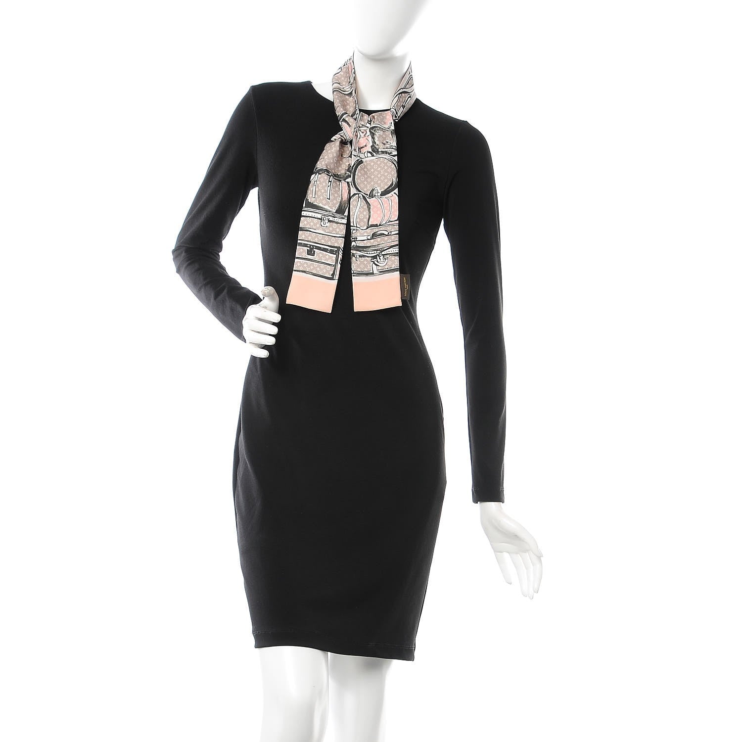 Louis Vuitton Silk Monogram Trunks Bandeau Rose Poudre 2 of 4