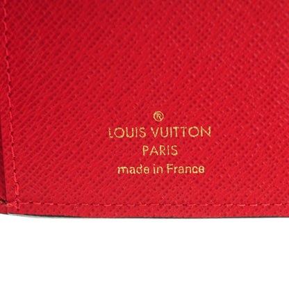 Louis Vuitton Damier Ebene Victorine Wallet Red 6 of 7