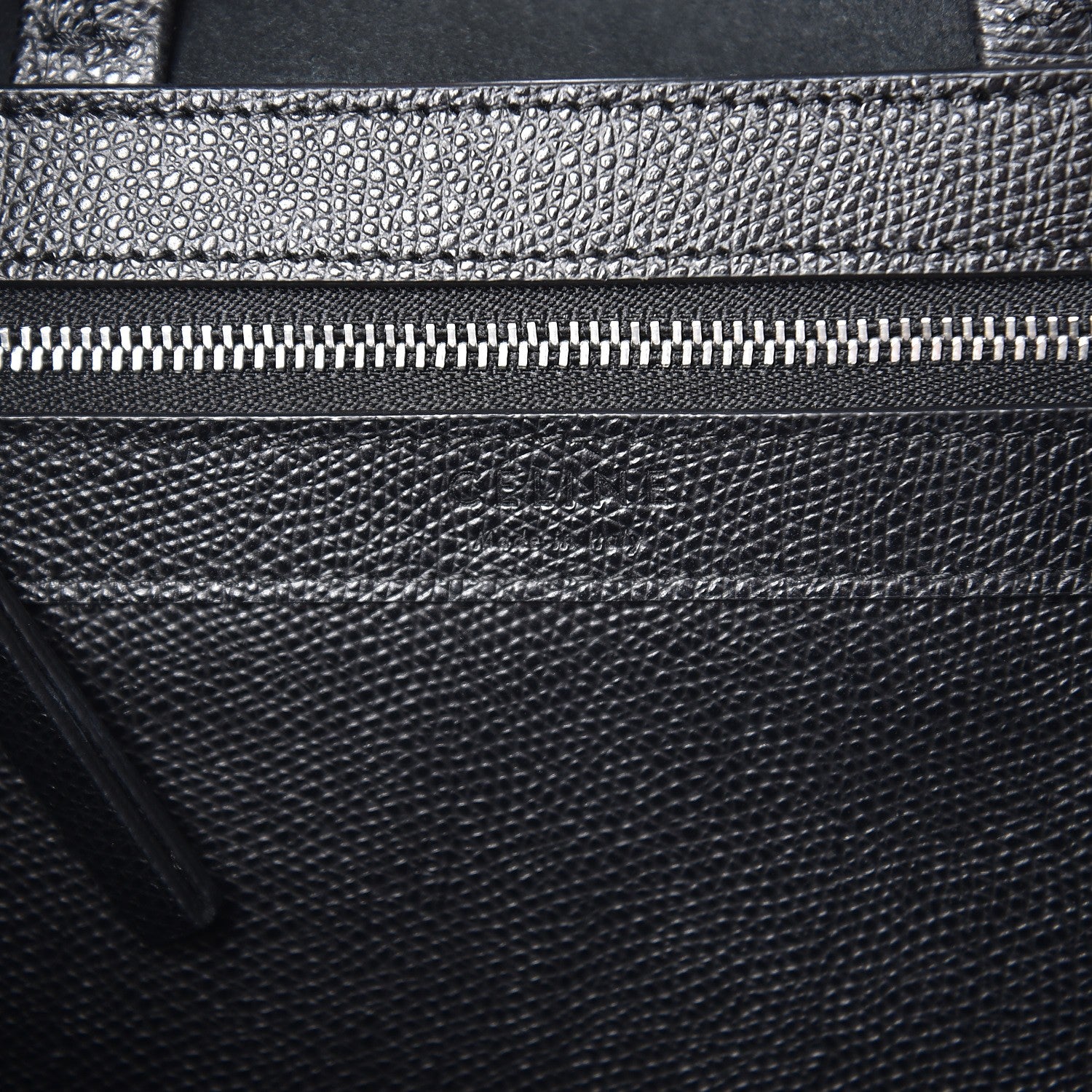 Celine Grained Calfskin Small Vertical Cabas Black 6 of 8