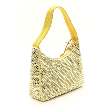 Prada Satin Crystal Mini Re-Edition 2000 Bag Ananas 3 of 7