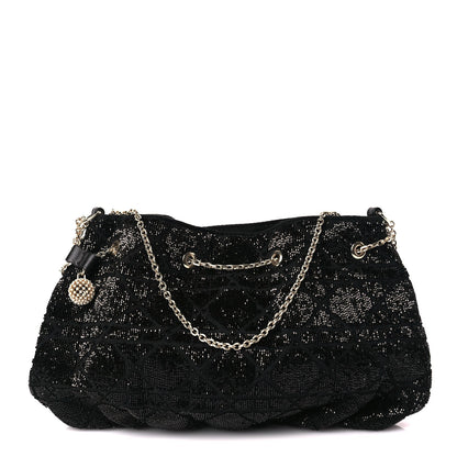 Christian Dior Embroidered Beaded Dream Bucket Bag  Black 1 of 9
