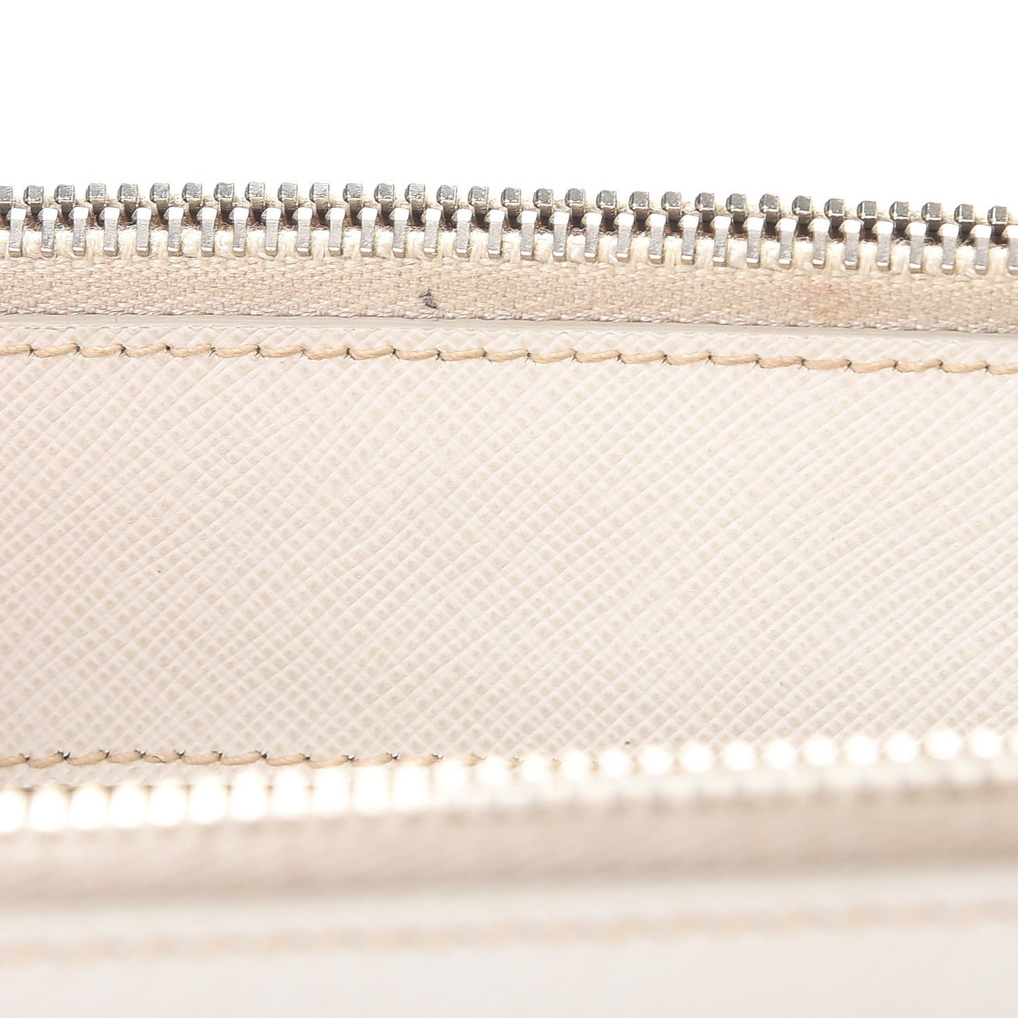 Saffiano Lux Small Galleria Double Zip Tote White
